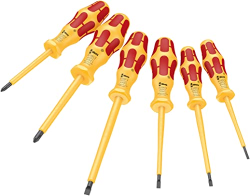 Wera ‚05051575001 1060 i/1062 i/6 Schraubendrehersatz Kraftform VDE, 6-teilig, Gelb/Rot – Nur 20,61€ statt 24,54€
