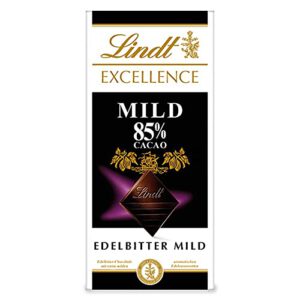 Lindt EXCELLENCE 85% Kakao – Milde Edelbitter-Schokolade | 100g Tafel | Extra milde Bitter-Schokolade | Intensiver Kakao-Geschmack | Dunkle, Vegane Schokoladengeschenk | 1er Pack für nur 1,99€ statt 2,69€