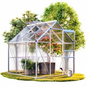 Spare 60€! Gardebruk Aluminium Gewächshaus 3,6m² mit Fundament inkl. Dachfenster
