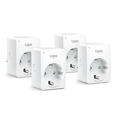 TP-Link Tapo Smart WLAN Steckdose,Alexa Steckdose 4er Pack, Smart Home WiFi Steckdose, Alexa Zubehör,funktioniert mit Alexa,Google Home,Tapo App, Sprachsteuerung, Fernzugriff,Kein Hub notwendig, Mini – Nur 33,90€ statt 38,80€