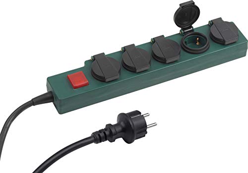 Meister Steckdosenleiste 5-fach – 1,4 m Kabel – Gummischlauchleitung – IP44 Außenbereich – Schalter / Outdoor-Steckdosenleiste – jetzt nur 9,99€ (statt 14,99€)