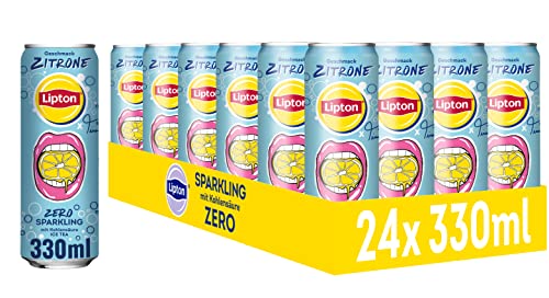 LIPTON ICE TEA Sparkling x twenty4tim Zero – Erfrischender Eistee mit Zitronen Geschmack