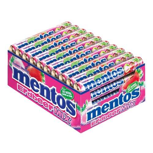 Süßer Deal: Mentos Erdbeer-Mix Dragees – 40 Rollen Bonbons für nur 9,78€ (statt 19,99€)