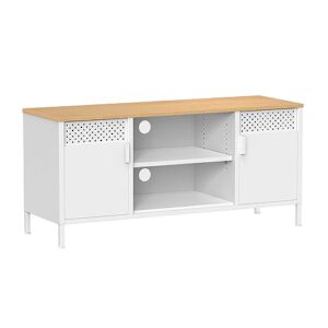 SONGMICS TV-Schrank, Lowboard für Fernseher bis zu 55 Zoll, eichenfarben-weiß – Nur 62,99€ statt 87,99€