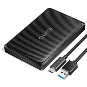 ORICO Festplattengehäuse 2,5 Zoll USB C 3.1 – Übertragungsgeschwindigkeit von bis zu 6 Gbit/s