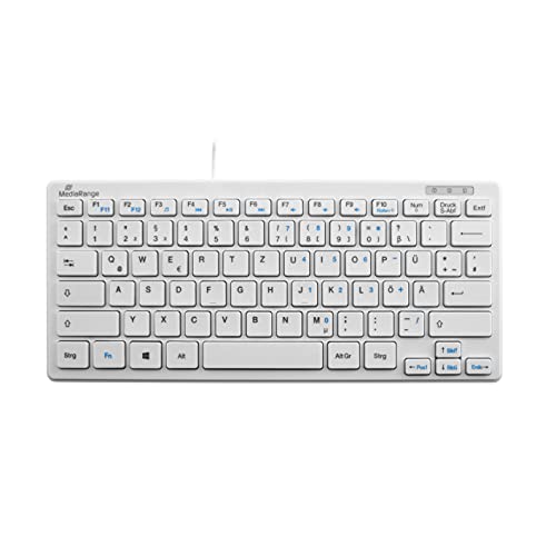 Prime: MediaRange kabelgebundene Kompakt-Tastatur mit 78 ultraflachen Tasten, QWERTZ, weiß – nur 5,60€ statt 11,88€