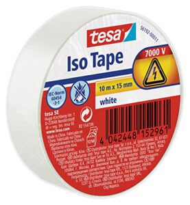 tesa Isolierband – Selbstklebendes Isolierband, hitzebeständig – Zum Isolieren, Reparieren und Bündeln – 10 m – Weiß – Nur 1,25€ statt 2,39€