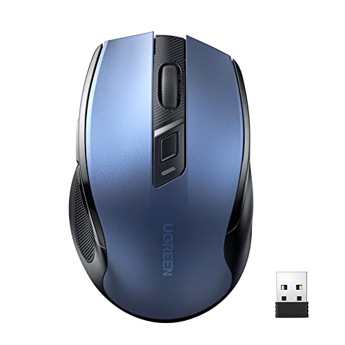 UGREEN 2.4G Maus kabellos mit 4000 DPI – Ergonomisches Design und 18 Monate Akkulaufzeit