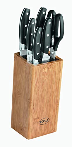 Rösle Cuisine Bürsten Messerblock bestückt 7-tlg. – Hochwertiges Messerblock-Set für nur 50,07€ statt 68,94€