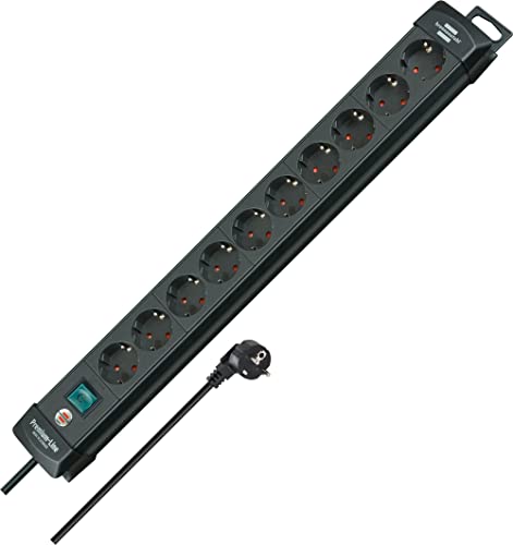 Brennenstuhl Premium-Line Steckdosenleiste – 10-Fach, schwarz, nur 17,11€ statt 20,68€