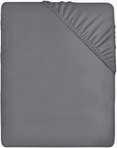 Utopia Bedding – Spannbettlaken 180x200cm – Grau – Gebürstete Polyester-Mikrofaser Spannbetttuch – Nur 8,73€ statt 10,99€