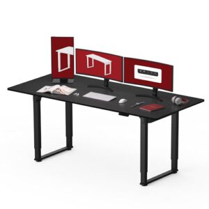 SANODESK Höhenverstellbarer Schreibtisch (180×80 cm) – Elektrischer Schreibtisch mit 2 Motoren, Memory-Steuerung (Schwarz) nur 199,98€ statt 259,99€