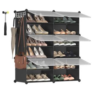 SONGMICS Schuhregal mit 6 Fächern, schwarz, jetzt für nur 26,72 € – 28% Rabatt