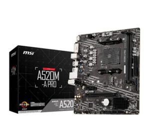MSI A520M-A PRO Motherboard AMD A520 Socket AM4 micro ATX – Nur 41,90€ und 88% sparen!