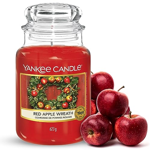 Spare 35%: Yankee Candle Duftkerze im großen Jar, Red Apple Wreath