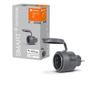 LEDVANCE Smarte Steckdose im kompakten Design – Steuerbar mit Alexa & Google – SMART+OUTDOOR COMPACT PLUG