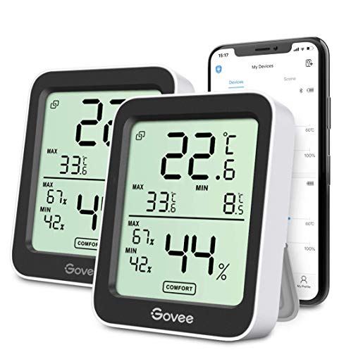 2x Govee Bluetooth Hygrometer Thermometer H5075 für 20,99 € (Prime vsk-frei) – Überwachen Sie die Temperatur und Luftfeuchtigkeit mit Präzision und Smart-Funktionen