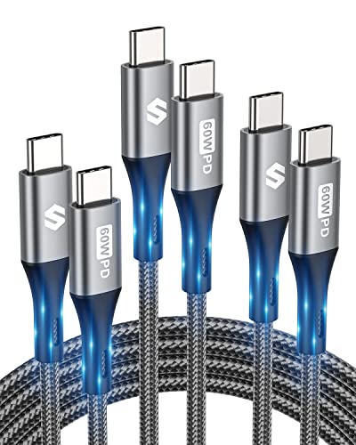 USB C auf USB C Kabel 2m 1m 50cm, 3er-Pack 60W 20V/3A (Prime) – Schnellladung & Datenübertragung – Bis zu 50% sparen!