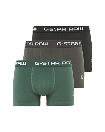 G-STAR RAW Herren Classic Trunk Color 3-Pack, Mehrfarben (gs grey/asfalt/bright jungle D05095-2058-8529), L – Nur 23,97€ statt 36,48€