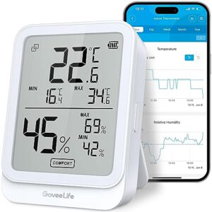 GoveeLife Digitales Thermometer Hygrometer Innen – Überwache die Raumtemperatur und Luftfeuchtigkeit mit diesem smarten Gerät!