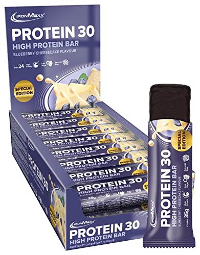 Jetzt zugreifen: IronMaxx Protein 30 Eiweißriegel – Blueberry Cheesecake 24 x 35g nur 14,43€ (statt 25,48€)