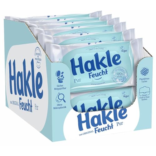 Spare 55% beim Kauf von Hakle Feucht Pur im 12er-Pack – Feuchtes Toilettenpapier mit 99% Wasser