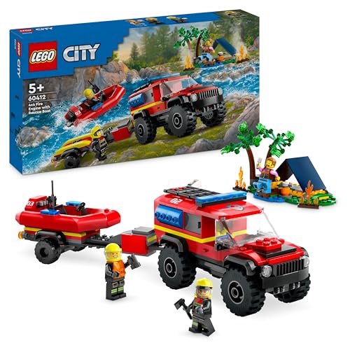 LEGO 60412 City Feuerwehrgeländewagen mit Rettungsboot nur 19,93€ – 34% Rabatt!