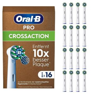 16 Stück Oral-B Pro CrossAction Aufsteckbürsten für elektrische Zahnbürste – 33,27€ (statt 43,48€)