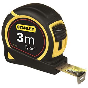 Stanley 1-30-687 Bandmass Tylon, 3 m, Tylon-Polymer Schutzschicht, verschiebbarer Endhaken, Kunststoffgehäuse für 2,95€ (Prime)
