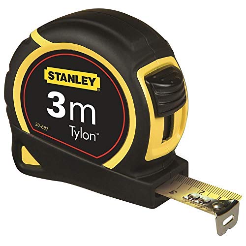 Stanley 1-30-687 Bandmass Tylon, 3 m, Tylon-Polymer Schutzschicht, verschiebbarer Endhaken, Kunststoffgehäuse für 2,95€ (Prime)