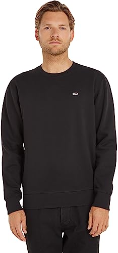 Tommy Jeans Herren Sweatshirt TJM Regular ohne Kapuze, Schwarz (Black), L – nur 41,61€ statt 79,90€