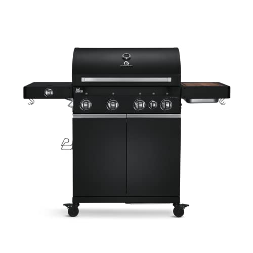 BURNHARD 4-Brenner Gasgrill Big FRED Deluxe BLACK 2023 inkl. Backburner – Spitzenqualität zum Sonderpreis