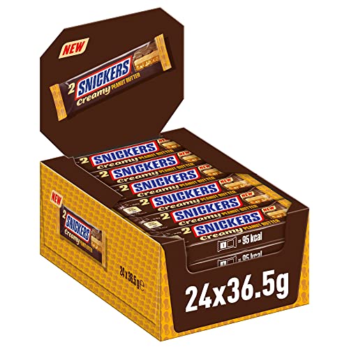 Snickers Creamy Peanut Butter – Schokoriegel mit Erdnussbutter (24×36,5g) für nur 11,83€