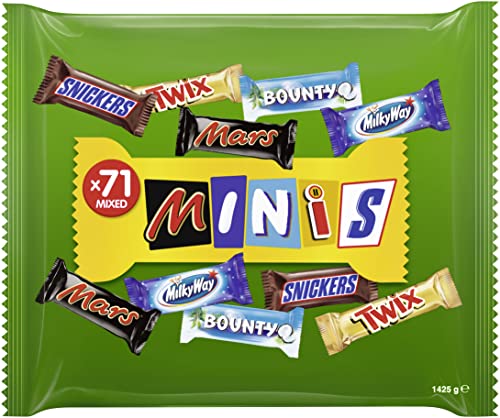 Snickers, Mars, Twix und weitere Mini Schokoriegel im Großpack – 71 Riegel für nur 12,58€