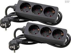 [Prime] Kopp 2er Set Steckdosenleiste 3-Fach mit 45° gedrehten Steckdosentöpfen, mit erhöhtem Berührungsschutz, nur 4,84€ – 65% gespart!