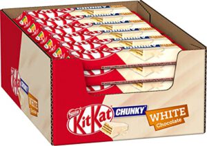 Kitkat NESTLÉ KITKAT CHUNKY White Schokoriegel, Knusper-Riegel mit weißer Schokolade & knuspriger Waffel, 24er Pack (24 x 40g) zum Sparpreis von 9,49€
