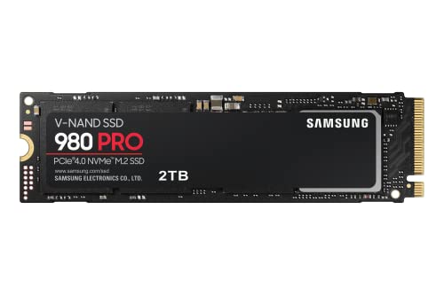 Samsung 980 PRO NVMe M.2 SSD, 2 TB, PCIe 4.0, 7.000 MB/s Lesen, 5.000 MB/s Schreiben, Interne SSD für Gaming und Videobearbeitung, MZ-V8P2T0BW – Nur 132,97€ statt 155,99€