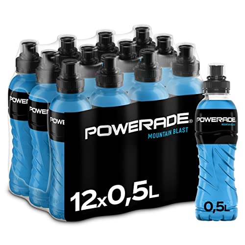 Pfandfehler Powerade Sports Mountain Blast – Kalorienarmes Sportgetränk mit Elektrolyten (12×500 ml) für 9,38€ statt 15,48€