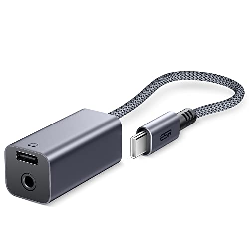 Spare 50% – ESR 2-in-1 USB-C auf 3,5mm Kopfhörer Adapter mit PD Schnellladung