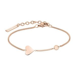 Liebeskind LJ-0511-B-20 Damen Armband Herz Edelstahl Rose 20 cm – 37% günstiger