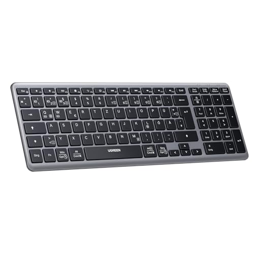 Spare 10€! UGREEN Bluetooth Tastatur Kabellos (BT5.0+2.4G) – Mit Ziffernblock