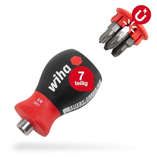 Wiha Schraubendreher Stubby mit Bit Magazin magnetisch (33741) – Schlitz, Kreuzschlitz – 9,70€ statt 13,35€