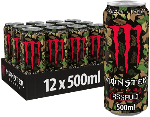 Monster Energy Assault – erfrischender Energy Drink mit 160 mg Koffein – (12 x 500 ml) für nur 7,80€ statt 17,88€