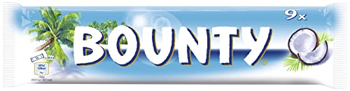 4 Packungen Bounty Schokoriegel, Kokos und Schokolade (4 x 9 x 28.5g = 1,03kg) für nur 7,42€ – Spare 2,14€!