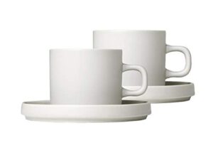 blomus -PILAR- Set 2 Kaffeetassen aus Steingut, Moonbeam, nur 18,99€ statt 28,90€