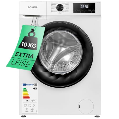 Bomann Waschmaschine 10kg WA 7110 | effizienter & leiser Invertermotor | LED-Display | 15 Programme [A] – Nur 379€ statt 408,90€