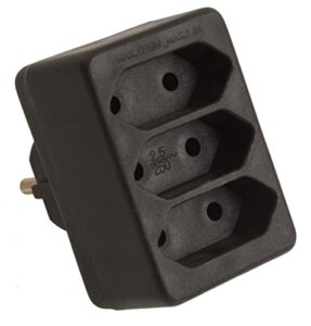 as – Schwabe 48312 Eurostecker 3-Fach, schwarz, 230 V (Prime) – Nur 1,99€ statt 6,04€