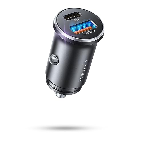 4,94€ – LISEN Zigarettenanzünder USB C Adapter 12v Steckdose 54W PD&QC3.0 USB kfz ladegerät USB C Auto Ladegerät Adapter