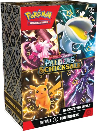 Pokémon-Sammelkartenspiel: Boosterbundle Karmesin & Purpur – Paldeas Schicksale (6 Boosterpacks) für nur 25,70€ statt 29,99€
