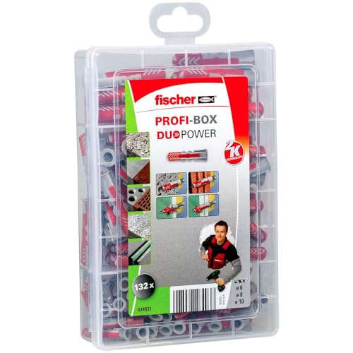 fischer PROFI-BOX DUOPOWER: Dübelbox mit 132 Dübeln (Prime) – Spare 1,41€!